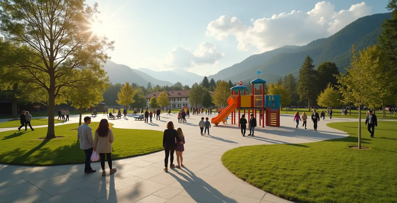 Mosaïque symbolique représentant la diversité des modèles familiaux en Suisse