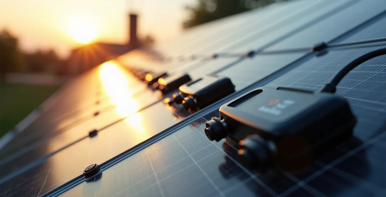 Système d'optimiseurs de puissance sur installation photovoltaïque avec ombre partielle